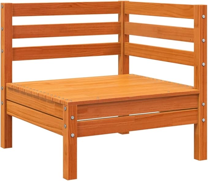 8 Piece Patio Sofa Set with Cushions, Garden Lounge Set Front Porch Furniture Outdoor Dining Sets Patio Conversation Set for Poolside Garden Negotiation Area Piazza Wax Brown Solid Wood Pine