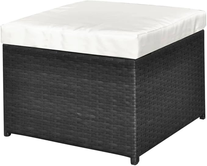 Patio Lounge Set with Cushions,Outdoor Patio Furniture,Conversation Furniture,Patio Furniture Sets,for Terrace,Garden,Backyard,4 Piece Black Poly Rattan