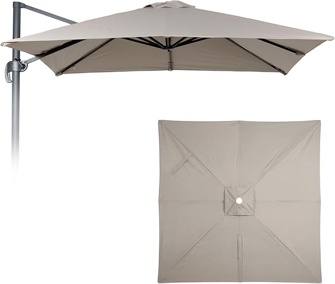 COWVIE Umbrella Canopy Replacement for 8 Ribs Patio Umbrella, Outdoor Table Parasol Replacement for Yard, Canopy Only