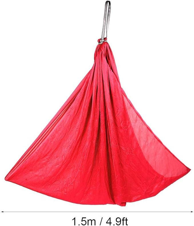 Hammock Outdoor Portable Garden Courtyard Hanging Swing Hammock Chair Set for Children Kid(1.5m-Red)