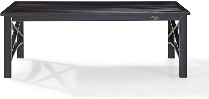 Maykoosh Outdoor Coffee Table Metal Patio Table Bronze Finish Modern Lawn Porch Table 49.75"