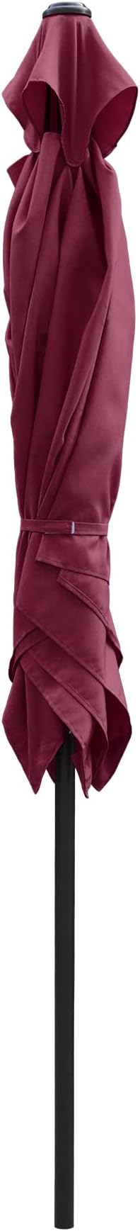 ABBLE Outdoor Patio Umbrella 6.5 Ft Square with Tilt and Crank, Weather Resistant, UV Protective Umbrella, Durable, 4 Sturdy Steel Ribs, Market Outdoor Table Umbrella, Burgundy