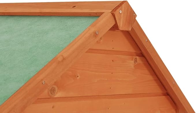 Wooden Outdoor Storage Cabinet for Patio Deck Poolside Tools, 16.7"x25.2"x74.8", Compact Design with Polyester Roof & Water-Based Paint Finish