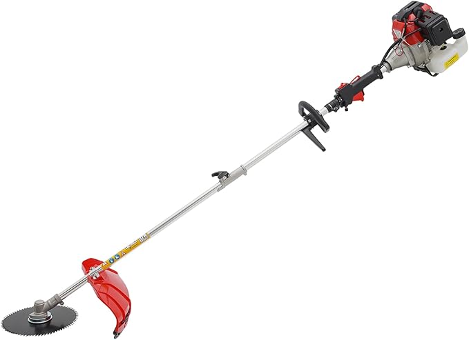 52CC Weed Wacker, 2-Stroke Gas Powered Multi-Functional Lawn Mower, Air-Cooled Single-Cylinder Gasoline Engine Weed Eater with 7 Types of Heads,2800-3200r/Min Trimming Machine with 2T Diamond Blade