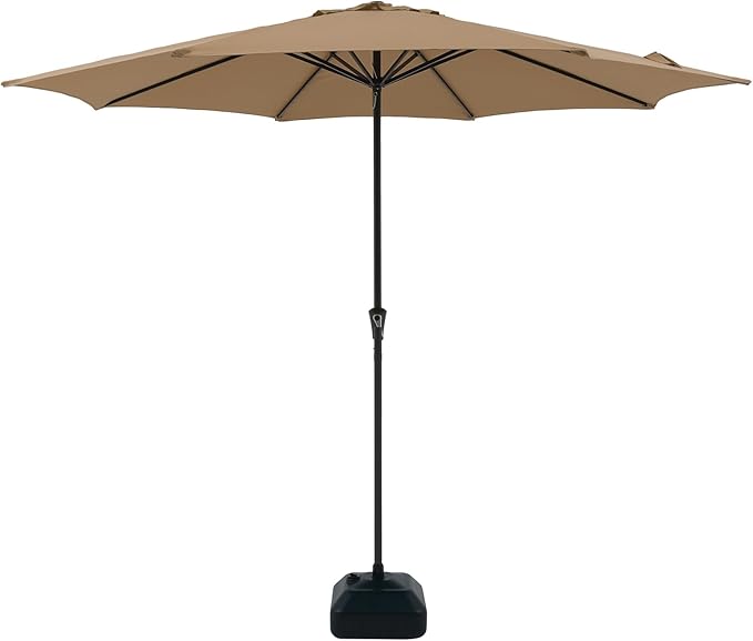 COBANA Patio Umbrella with Base Included, Outdoor Market Table Umbrella with Umbrella Stand Weights