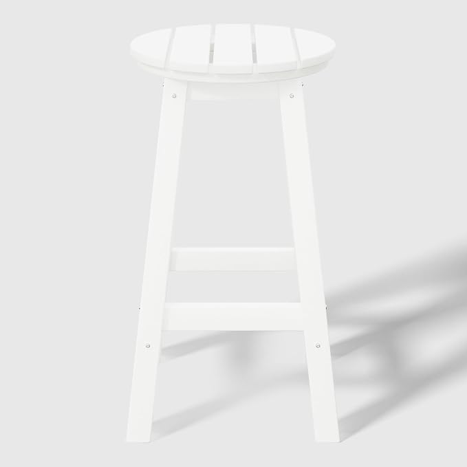 WestinTrends Malibu 5-Piece HDPE Outdoor Patio Dining Bar Bistro Table Set with Counter High Round Bar Stools