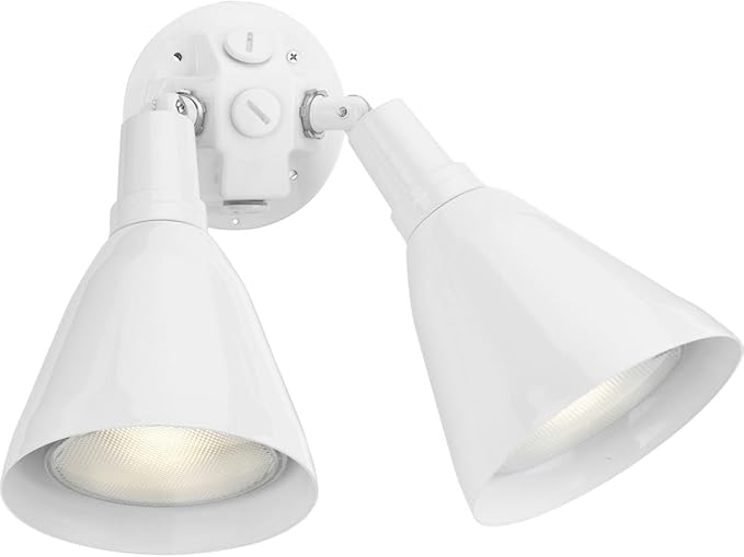 Progress Lighting 2-Light Adjustable Swivel Flood Light, Outdoor, P5203-30, White