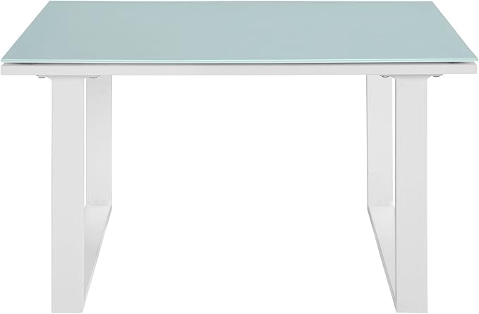 Modway Fortuna Aluminum Outdoor Patio Side Table in White