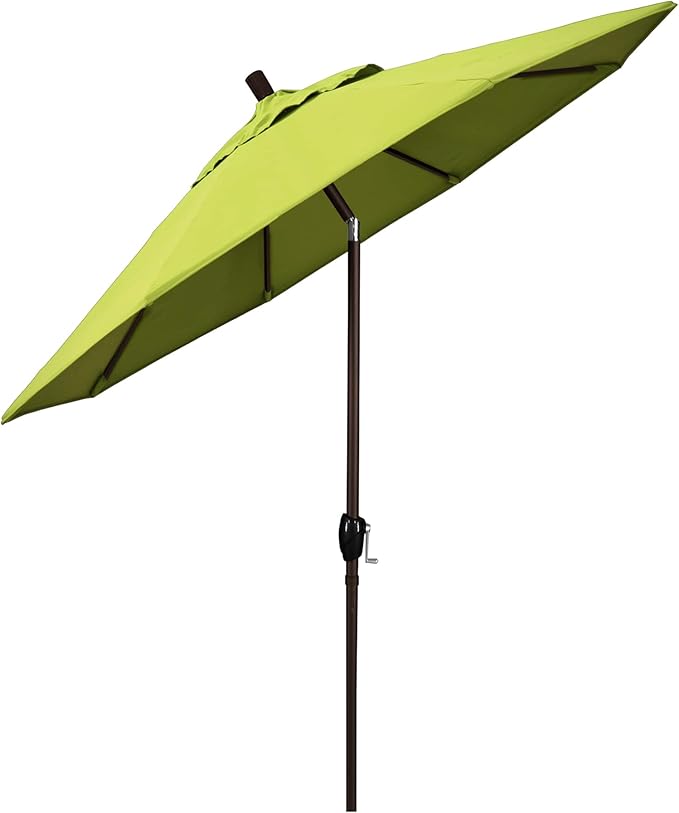 California Umbrella 7.5' Round Aluminum Market Umbrella, Crank Lift