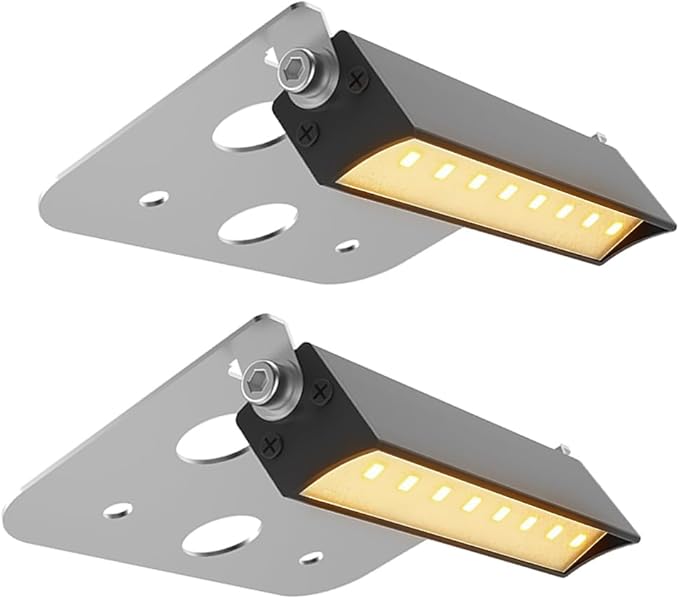 JESLED 4 Inch Retaining Wall Lights 3W LED Hardscape Lighting 12V-24V Low Voltage Step Lights 2700K Warm White Waterproof Outdoor Landscape Lighting for Patio Walls Stairs, 2Pack