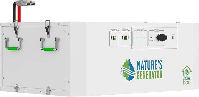 Nature’s Generator Powerhouse Power Addition Plus:4800Wh Power Pod and Four 410W Power Panels,2000W Solar Charging Input, and 1000W Wind Charging Input