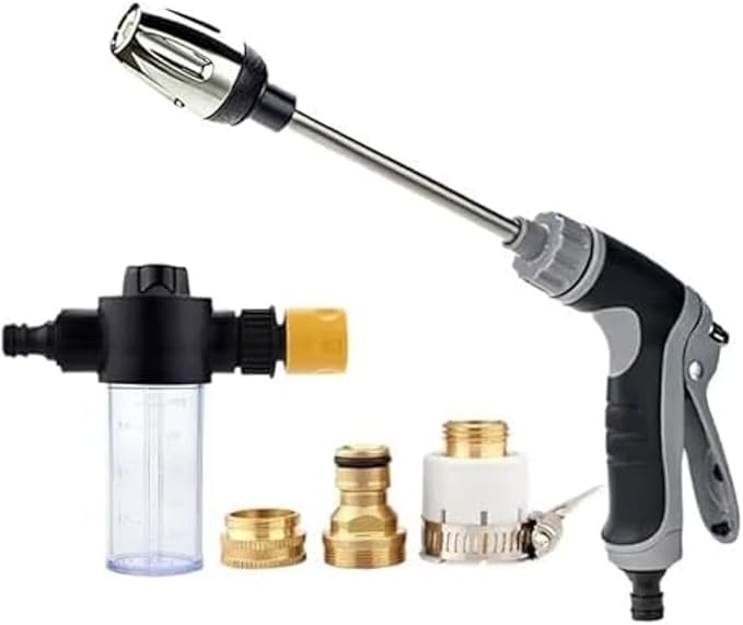 jethose Pressure Washer Nozzle Original - New & Improved 2026 Model, 360° Rotating, Durable Stainless Steel Spray Nozzle(Grey-c, One Size)