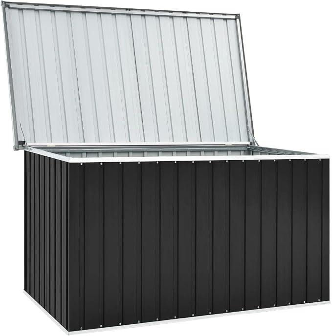 outside storage box waterproof,deck boxes,Patio Storage Box Anthracite 67.3"x39"x36.6"Designed for Courtyard Travel