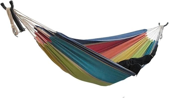Hammock. Portable Camping Hammocks Hanging Sturdy Garden Comfortable Fabric Hammock Swing Bed .Hammocks for Outside(Colorful)