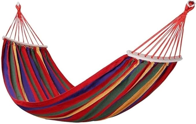 Outdoor hammocks Swing， Recreation Outdoor Leisure Canvas Hammocks Ultralight Camping Hammock Household Anti-Rollover Hammock for Hikers Hammock Camping (Color : Rosso, Size : 190 * 100cm)