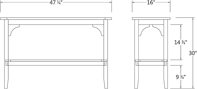 Cambridge Casual Teak Auburn Outdoor Console Table, Solid Indonesian Teak Wood in Weathered Gray Finish, Stylish and Durable Patio Accent or Plant Table for Porch, Deck, Garden, or Outdoor Entryway