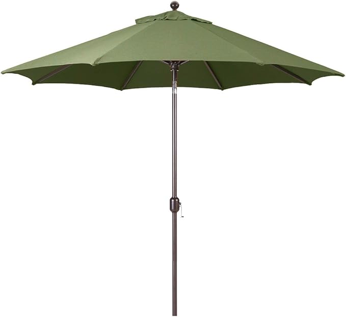 9-Foot Galtech (Model 737) Deluxe Auto-Tilt Umbrella with Antique Bronze Frame and Sunbrella Fabric Fern (Includes Extended Frame Warrantee)