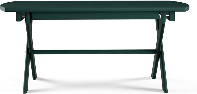 Folding Oval Outdoor Table, Dark-Green-Paint-1