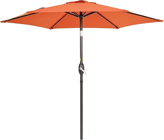 7.5ft Outdoor Umbrella Patio Umbrella,2-Year-Non-Fading,Table Market Patio Umbrella with Push Button Tilt and Crank,for Pool, Deck, Garden,Backyard