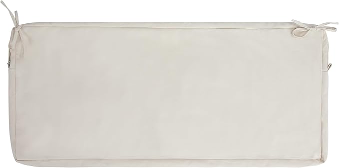 FUNHOME Outdoor Bench Cushion Covers 48" x 18" x 3", No Insert! Patio Cushion Covers for Outdoor Furniture,Water Resistant Patio Loveseat Covers 1 Pack, Cream White (Covers ONLY)
