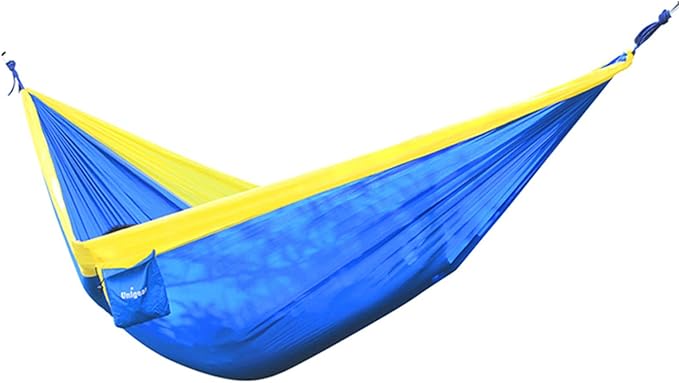 NOBRIM Camping Hammock Large Portable Hammock Accessories Swing with 2 Tree Strap 2-3 People Nylon Parachute Hammock for Outdoor Leisure
