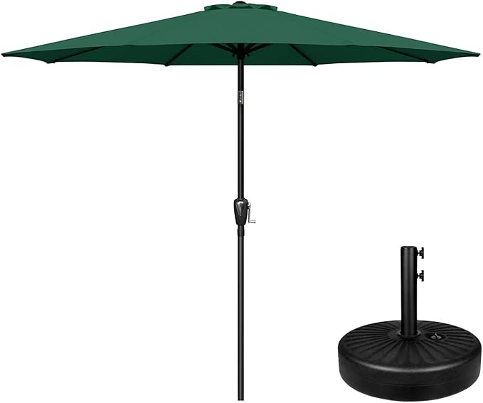 Simple Deluxe 9ft Outdoor Market Table Patio Umbrella with Button Tilt