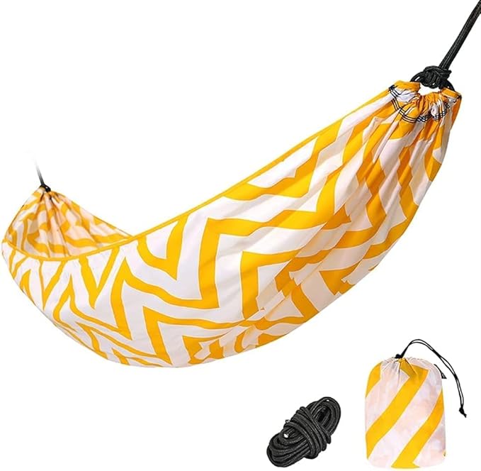 Portable Hammocks Portable Double Polyester Fiber Parachute Hammock Swing for Backpacking Outdoor Travel Hiking Garden Yard Recreation Hammock for Outdoor(A)