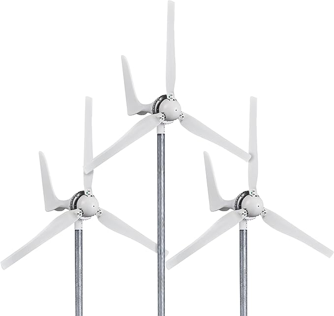 Automaxx Windmill 1500W 48V 60A Wind Turbine Generator kit. Includes MPPT Controller with App Control, Automatic and Manual Braking Features, and Spare Blades Set. Simple DIY Installation