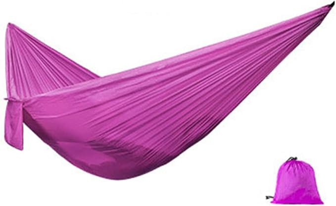 Swing Set Nylon Hammock with Tear Resistant, Portable Single Hammock, Durable, Breathable, Long Lasting, for Outdoors Swing Seat (Color : Pink)