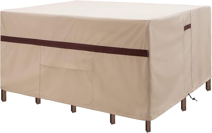 Patio Table and Chair Covers Square 76''L x 76''W x 32''H Waterproof Outside Square Furniture Covers for Table