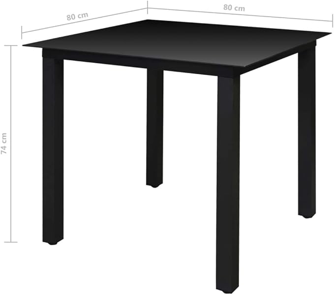 5 Piece Patio Dining Set, Sectional Sofa Front Porch Furniture Patio Conversation Set Porch Furniture Set for Negotiation Area Poolside Piazza Garden with Folding Chairs Aluminum Black