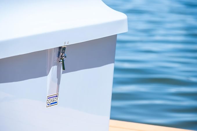 DoxBox Fiberglass Storage Box. US Made Weatherproof Storage with UV-Resistant Gelcoat for Waterfront, Boat, and Outdoor Gear, Rectangle Shape (white)