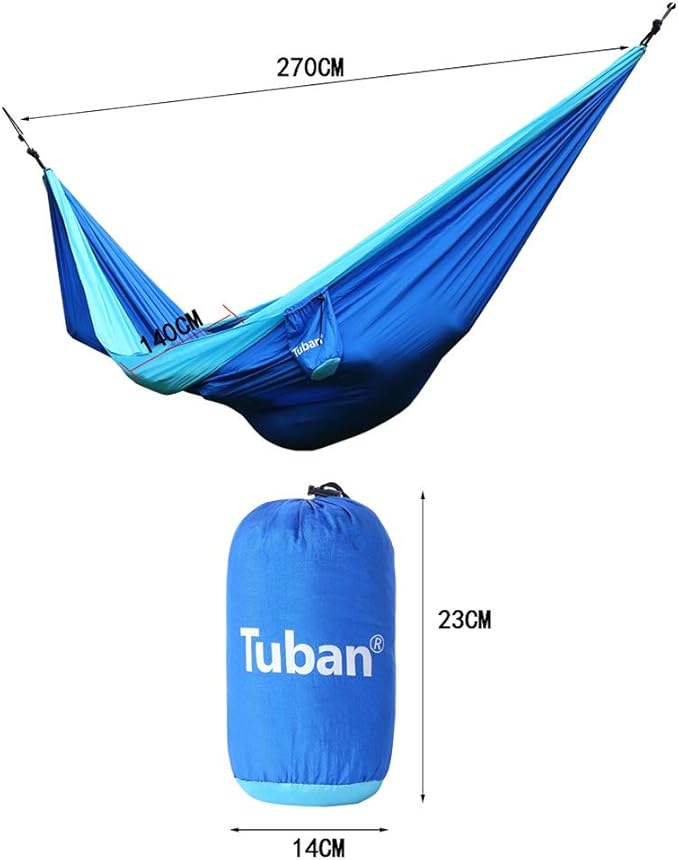 Camping Hammock, Hang Sheet People Double Camping Portable Parachute Hammock Outdoor Hiking Backpack Nylon Chair Swing(Green)