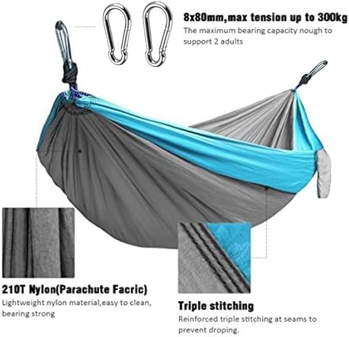 RUVOO Hammock Camping Hammock Camping Swing Chair Portable Outdoor Hammock with Carrying Bag for Garden Travel Hammocks for Outside (Color : G)