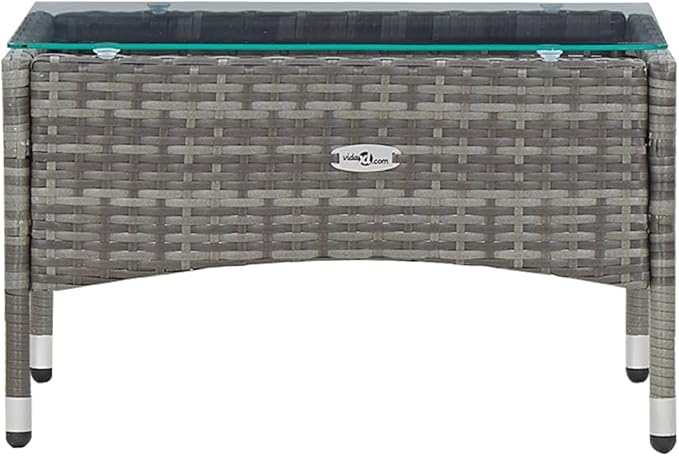 Patio Lounge Set with Cushions,Outdoor Tables and Chairs,Outdoor Furniture Sets,Patio Conversation Sets,for Garden,Deck,Backyard,4 Piece Poly Rattan Gray