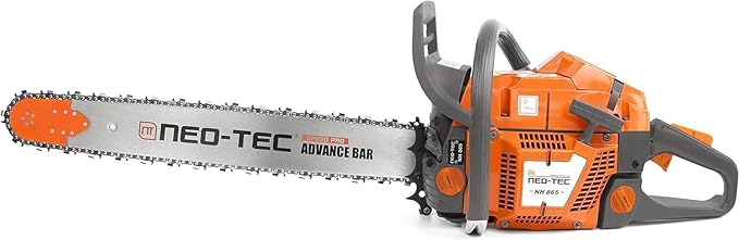 NEO-TEC New NH865 65cc Gas ChainSaw, Chain Saw with 24 Inch Advance Bar and Chain, 3.4KW 4.6HP Gasoline Chainsaw for Professional Wood Work (24 INCH)