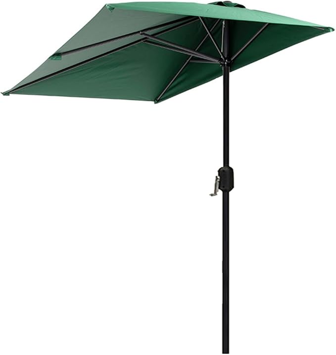 250cm against the wall Umbrella Half Rectangular Outdoor Patio Umbrella with Easy Crank Adjustable Height Without Base for gardens, balconies,patios,apartment terraces,cafes