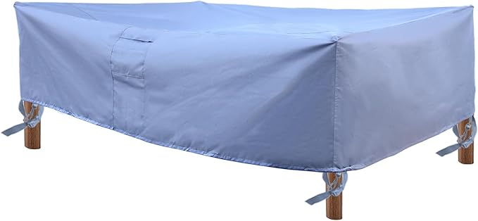 Patio Furniture Cover,Waterproof for Outdoor Dining Table and Chair Cover, Furniture Sofa Set Covers, patio table cover, 108" W x 82" D x 27.5" H Grey