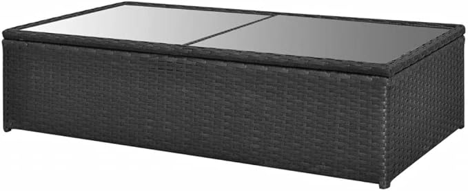 Patio Lounge Set with Cushions,Outdoor Patio Furniture,Conversation Furniture,Patio Furniture Sets,for Terrace,Garden,Backyard,4 Piece Black Poly Rattan