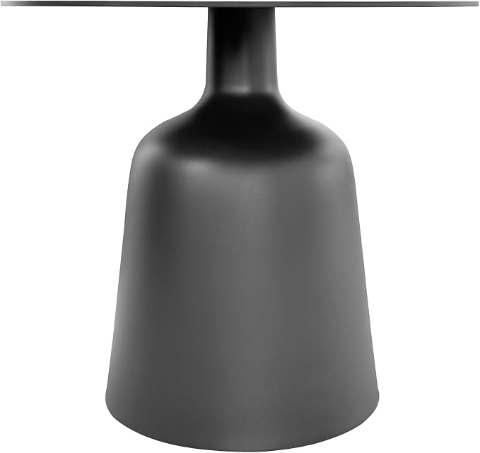 19.5" Round Pedestal Side Table, Stable Bell Base Modern Minimalist End Table, Small Coffee Accent Table for Living Room Bedroom Patio Balcony Indoor Outdoor, Grey