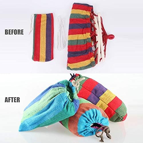 Camping Accessory Outdoor Rollover-Resistant Single Person Canvas Hammock Portable Beach Swing Bed with Wooden Sticks, Size: 260 x 80cm(Blue) (Color : Red)
