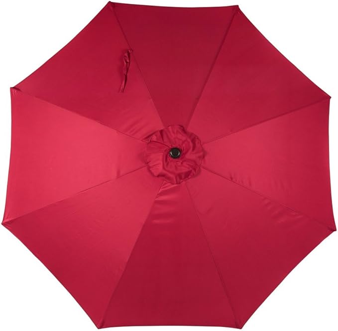 Sundale Outdoor Patio Umbrella Market Umbrella 9 ft Red