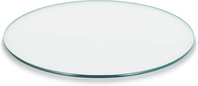 The Better Bevel 28 inch Round Glass Table Top - Clear Tempered Glass Surface Protector - Safe Pencil Polished Edge - Coffee, Dining and End Table