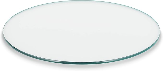 The Better Bevel 30 inch Round Glass Table Top - Clear Tempered Glass Surface Protector - Safe Pencil Polished Edge - Coffee, Dining and End Table