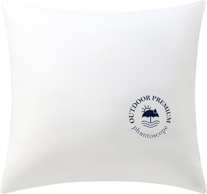 Phantoscope 20x20 Outdoor Pillow Inserts, Waterproof Outdoor Pillows 4-Pack | Water Resistant Outdoor Throw Pillow Inserts, Hypoallergenic Decorative Pillow Stuffers for Patio, Porch, Garden, Logo Design