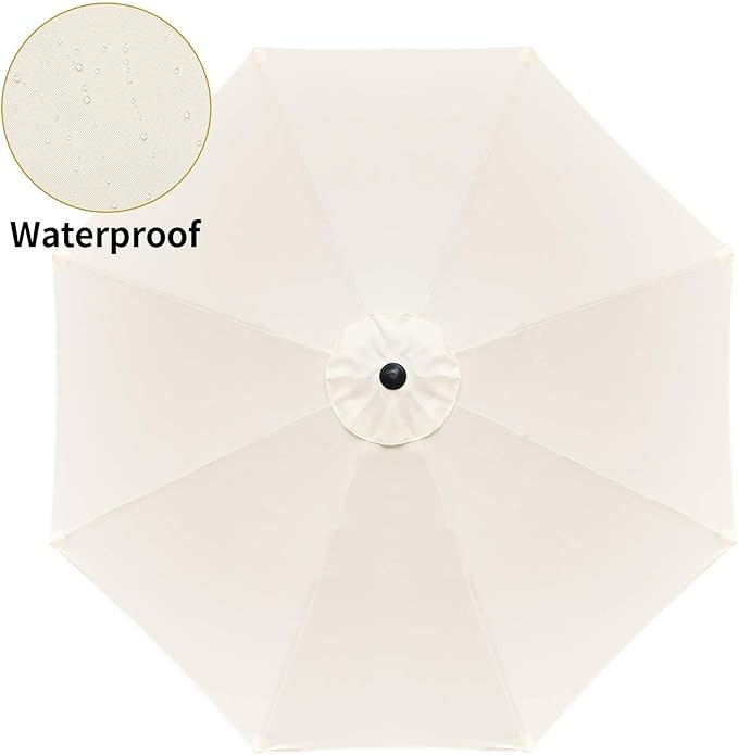 Simple Deluxe Patio Umbrella Outdoor, UV Protection Sunshade with Push Button Tilt/Crank and 8 Sturdy Ribs, for Table Garden Lawn Beach Pool