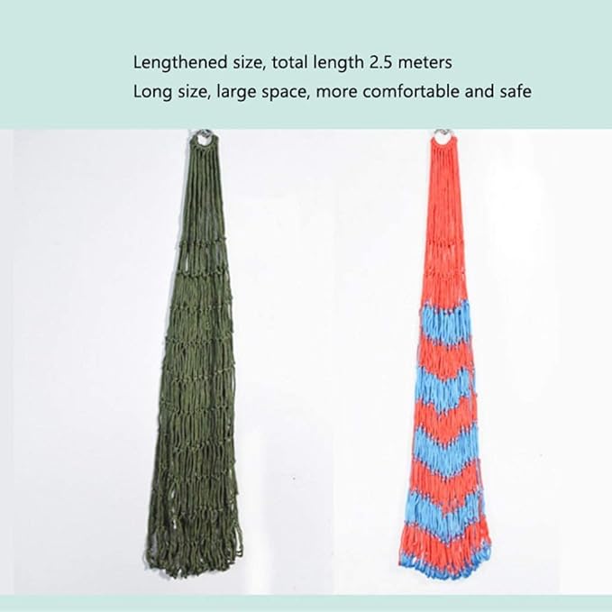 Portable Hammocks Hanging Rope Swing Hammock Chair Indoor Outdoor Home Patio Porch Yard Garden Portable Travel Camping Swing Hammock Hammock for Outdoor(Red Blue)