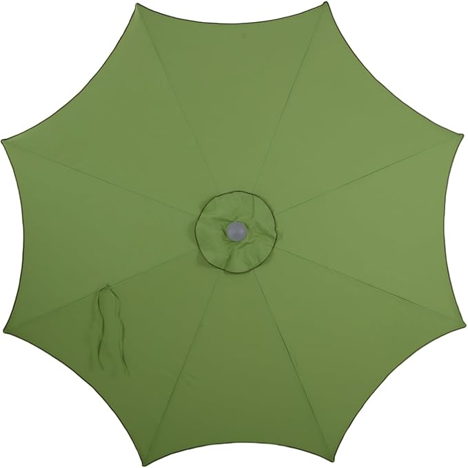 Tempera Patio Umbrellas Arc Edge Outdoor Table Market Umbrellas with Crank & Pust Button Tilt|Auto-Tilt, 8 Steel Ribs, High Color-Fastness Canopy