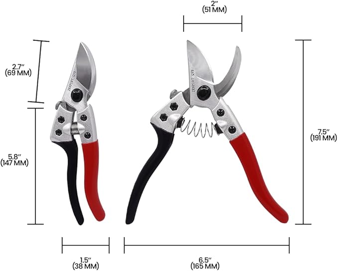 Zenport Industries QV8-3PK Hand Pruner, Red
