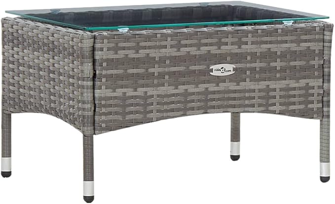 Patio Lounge Set with Cushions,Outdoor Tables and Chairs,Outdoor Furniture Sets,Patio Conversation Sets,for Garden,Deck,Backyard,4 Piece Poly Rattan Gray
